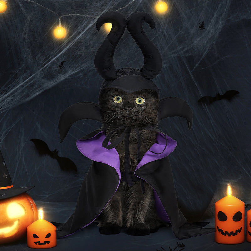 Halloween Dog Cloak And Hat Pet Clothing