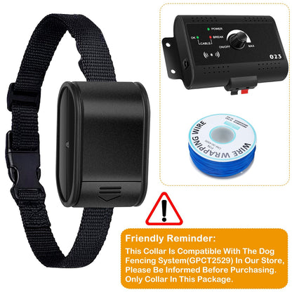 1Set Electric Dog Fence System Pet Tone Shock Boundary Containment Water Resistant Collar Receiver For Small Medium Large Dog
